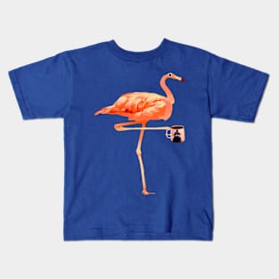 Let’s Flamingle over Coffee Kids T-Shirt